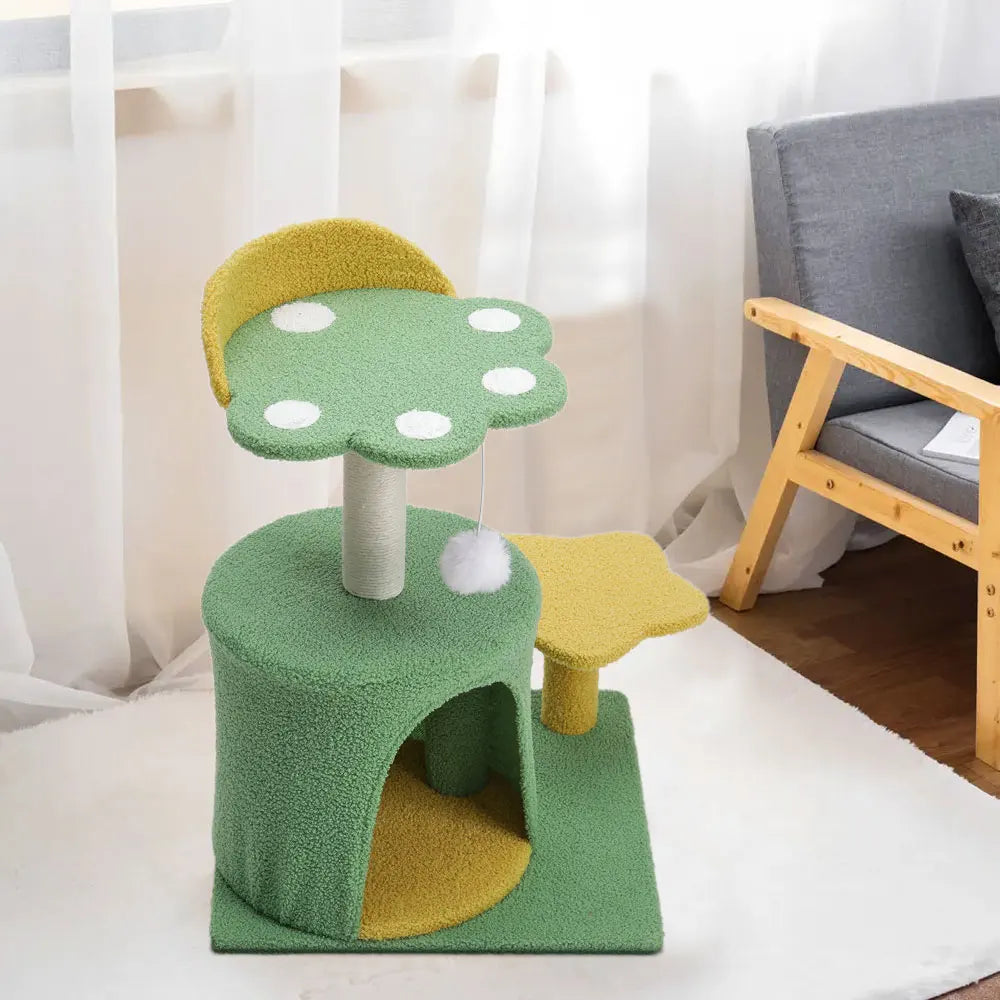 Cat Scratching Frame with Toy - handmade