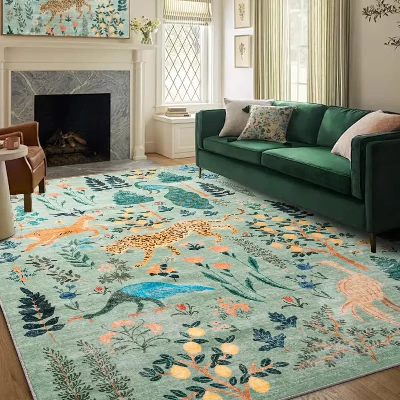 Jungle Animal Tiger Area Rug - handmade