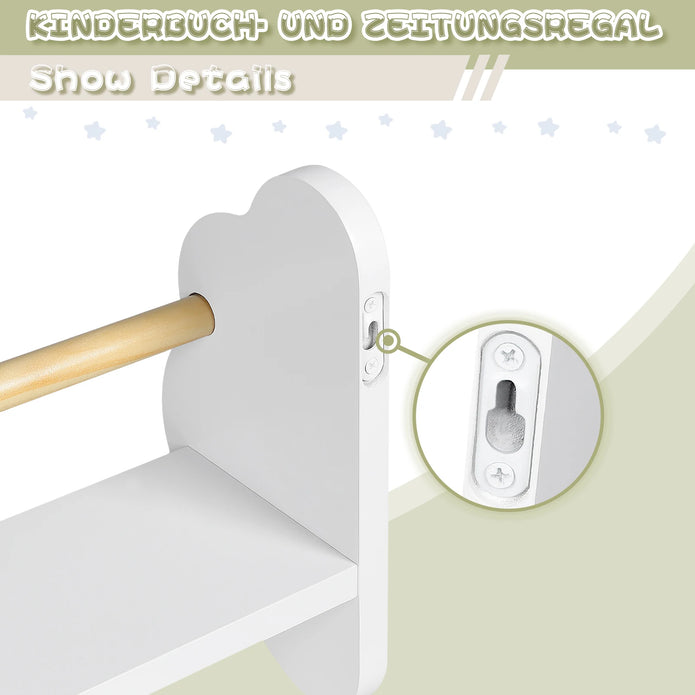 White Kids Wall Shelves - handmade