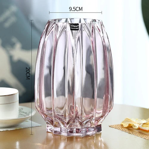 Transparent Glass Vase - handmade