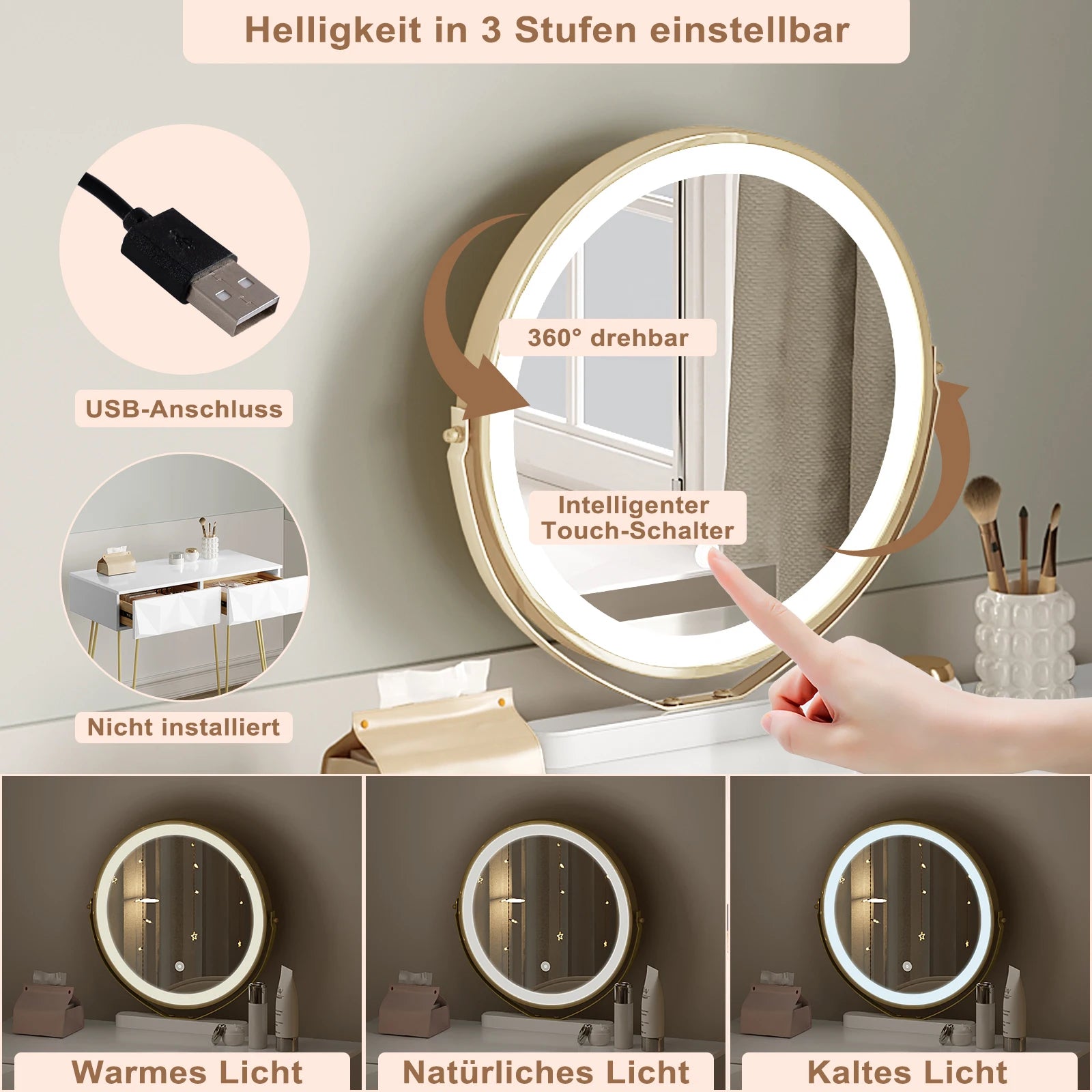 Dressing Table Vanity Set - handmade