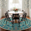 Jungle Print Round Rug - handmade
