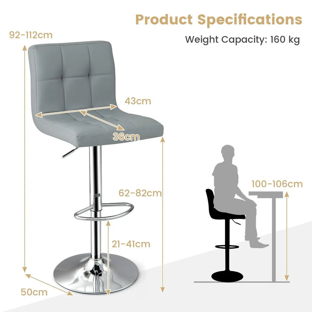 Adjustable Height Bar Stool - handmade