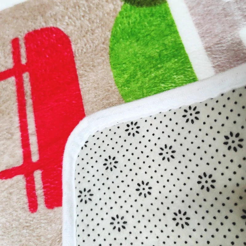 Thick Flannel Play Rug - handmade