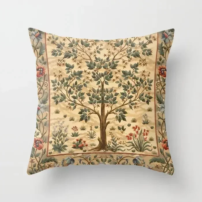 Vintage Flower Pillow Cover - handmade