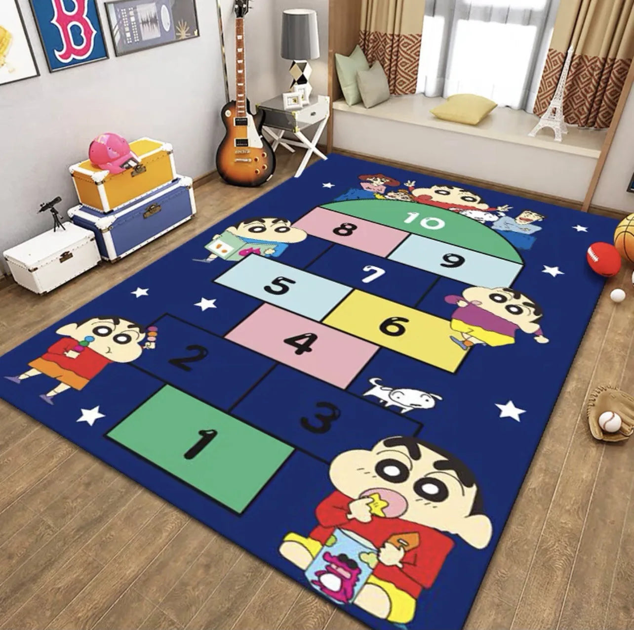 Cartoon Hopscotch Play Mat - handmade