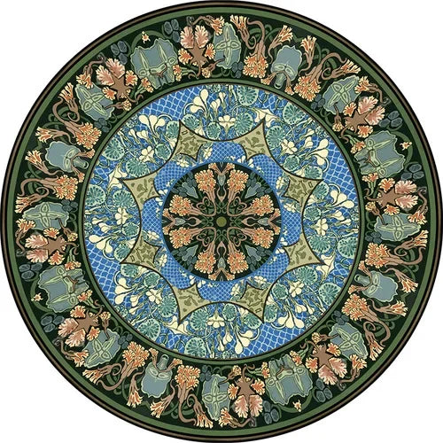 Persian Style Round Rug 5 - handmade