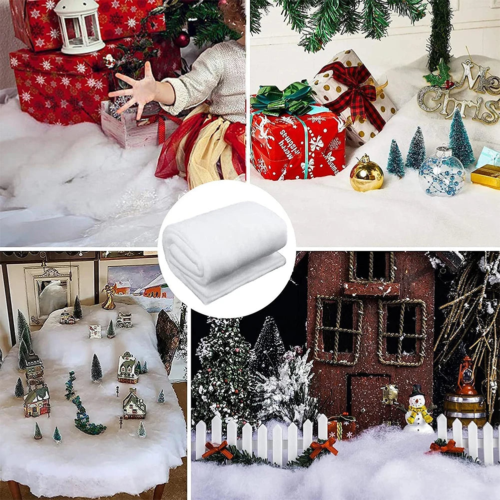 Artificial Snow Blanket Christmas Decoration Mat - handmade