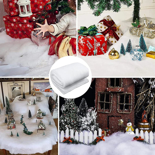 Artificial Snow Blanket Christmas Decoration Mat - handmade