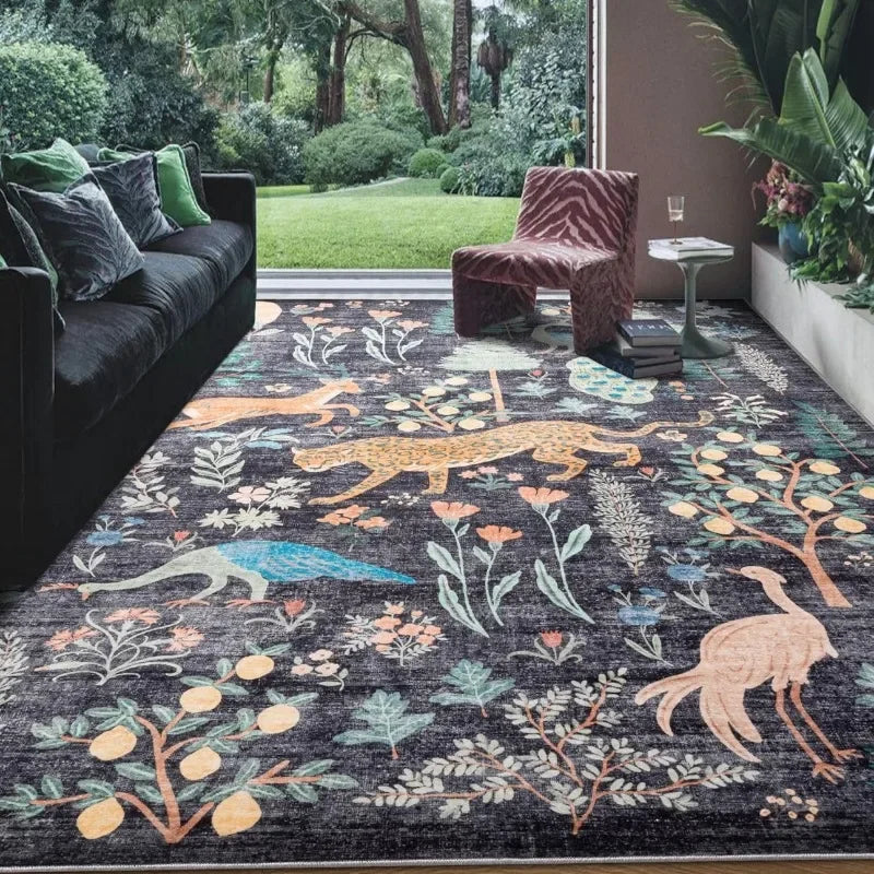 Jungle Animal Tiger Area Rug - handmade