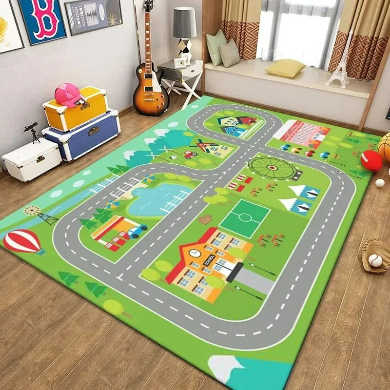 Cartoon Game Kids Room Rug - handmade