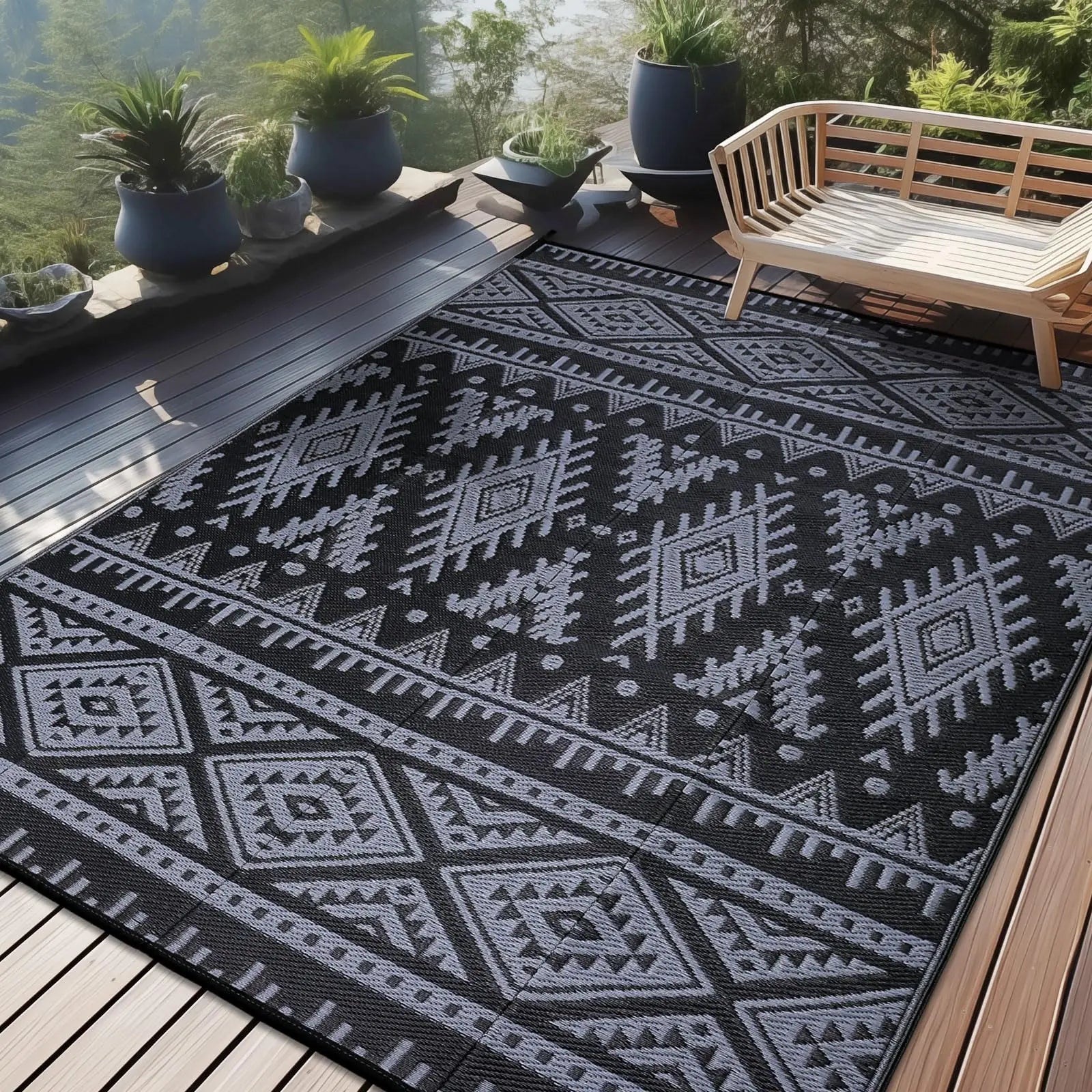Waterproof Outdoor Rug - handmade