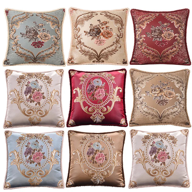 Luxury Embroidered Cushion Cover - handmade