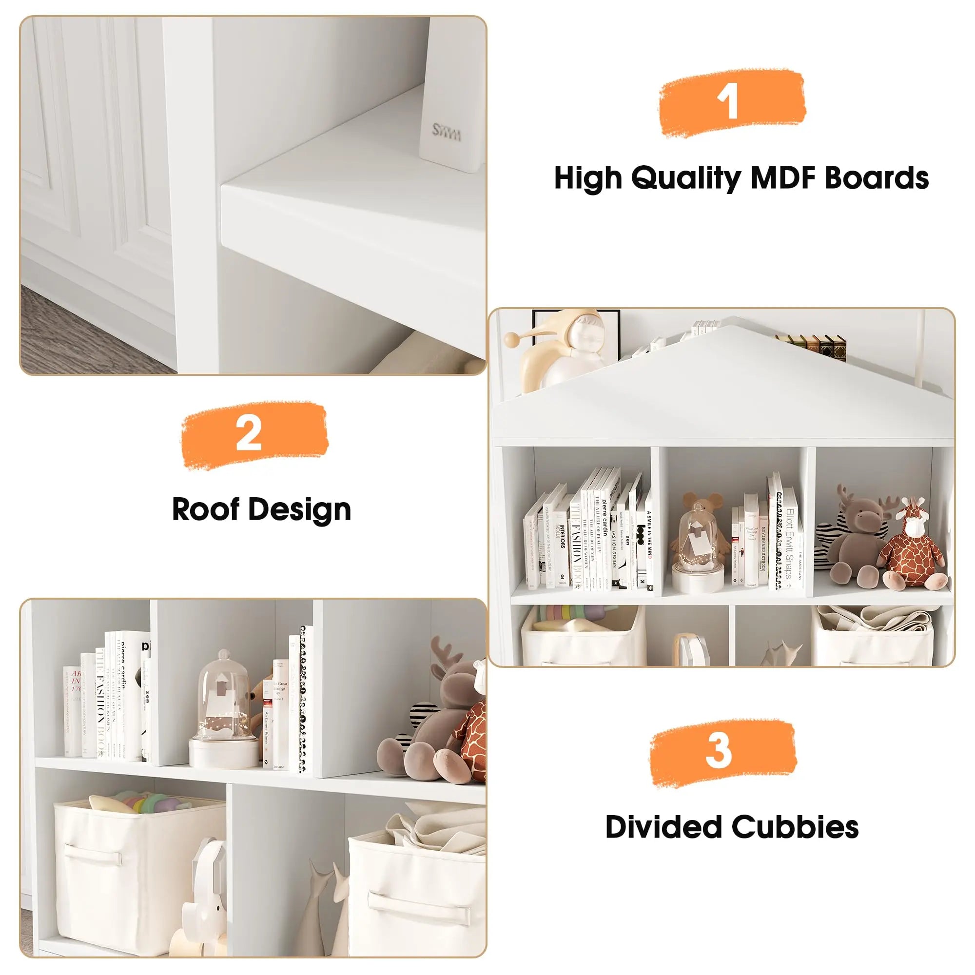 5-Cubby Toy Storage Unit – premium handmade décor piece for modern homes.