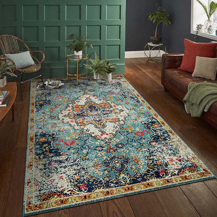 Bohemia Deluxe Living Room Rug – Bohemia Living Room Rugs offer a perfect blend of style and functionality for your home or commercial spaces. Crafted from 100% polyester with a mo
