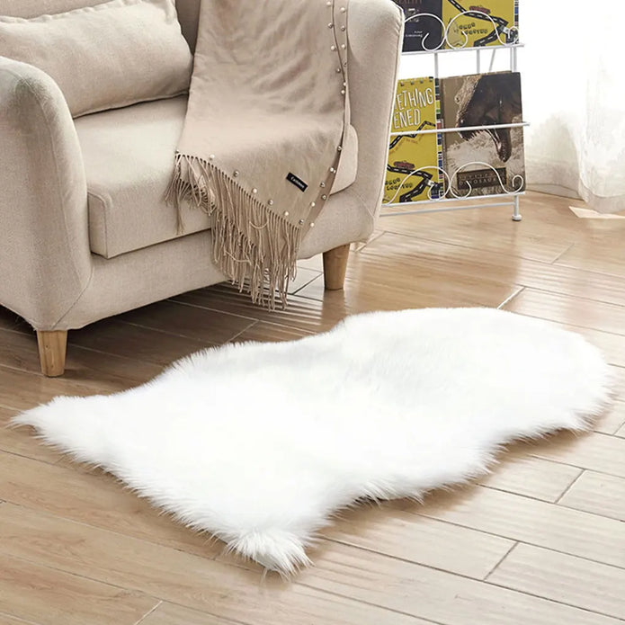 Faux Fur Floor Mat - handmade