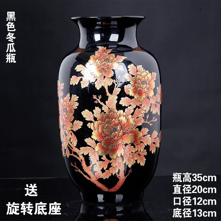 Black Porcelain Vase - handmade