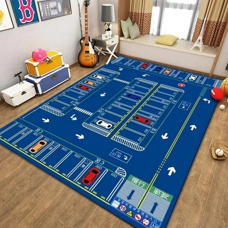 Cartoon Game Kids Room Rug - handmade