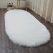Oval Faux Fur Rug - handmade