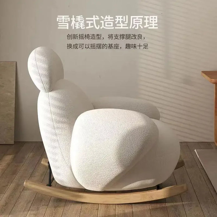 Nordic Single Rocking Chair - handmade