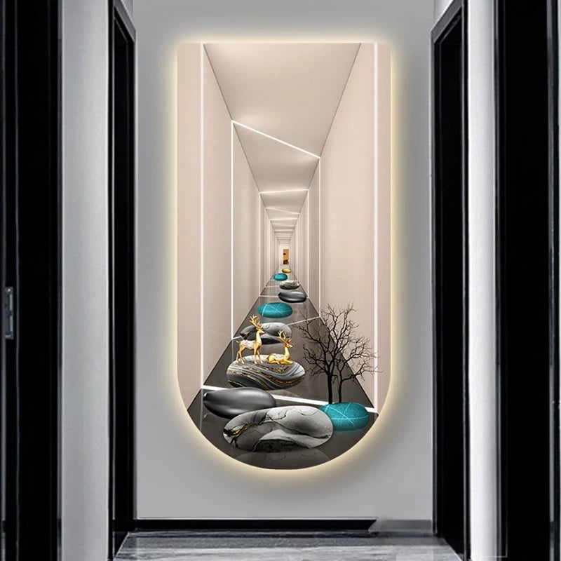 Light Luxury LED Wall Painting - handmade