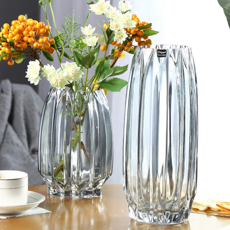 Transparent Glass Vase - handmade