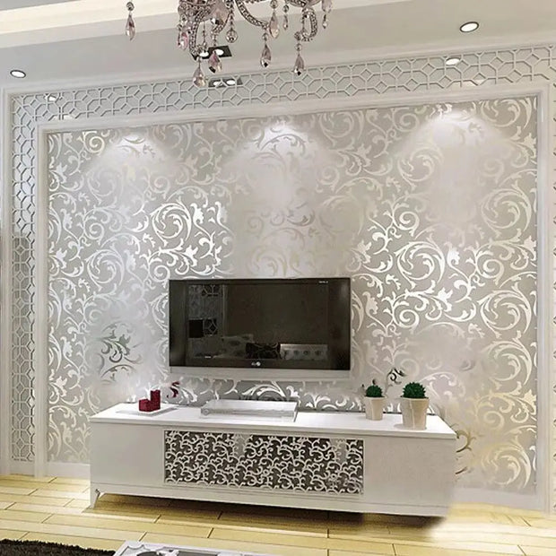 Decorative Pattern Wallpaper - handmade