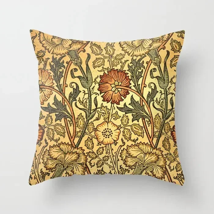 Vintage Flower Pillow Cover - handmade