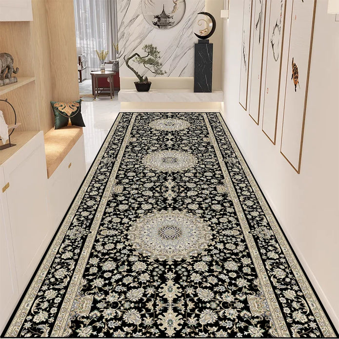 Retro Persian Corridor Runner Rug - handmade