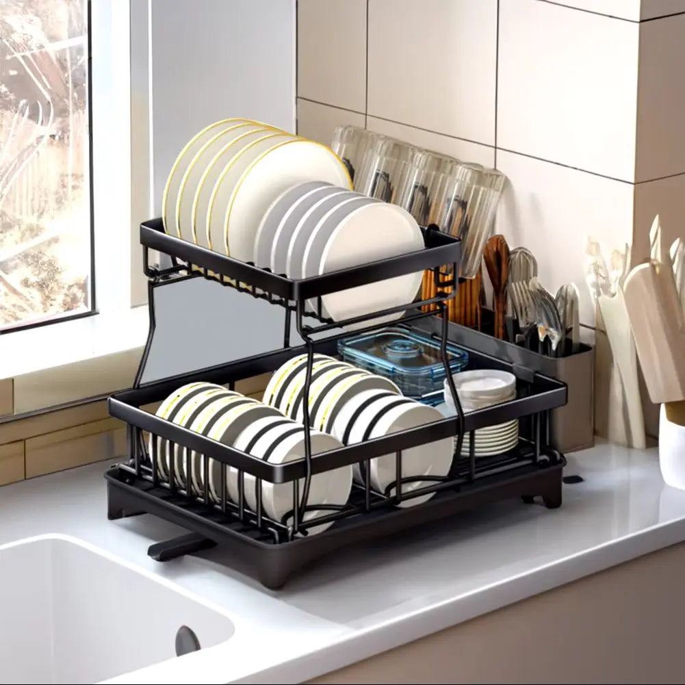Black Kitchen Dish Rack - handmade