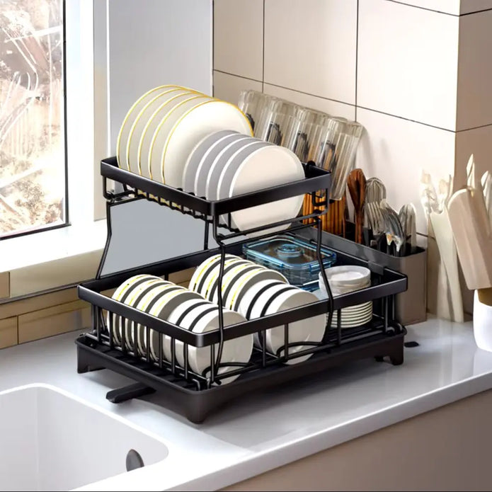 Black Kitchen Dish Rack - handmade