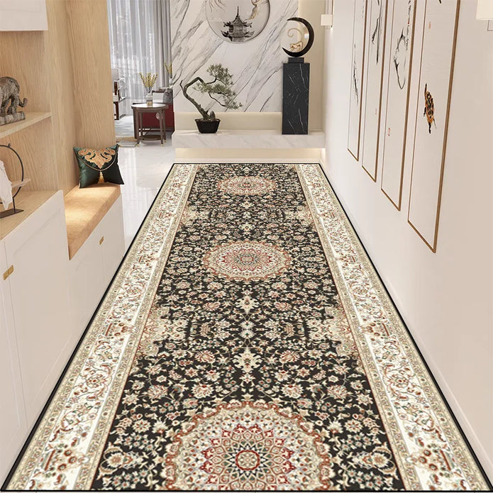Retro Persian Corridor Runner Rug - handmade