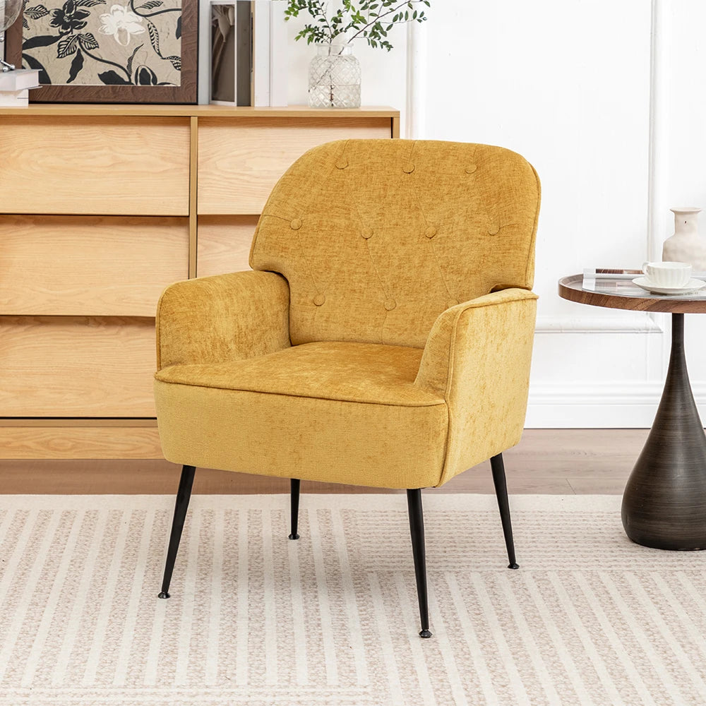 Modern classic upholstered lounge chair living room bedroom single sofa dressing chair - handmade