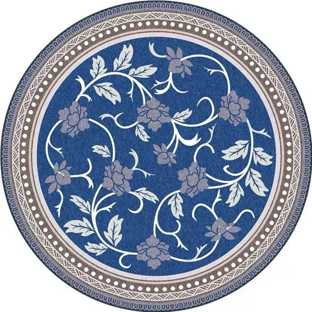 Retro Boho Round Rug 8 - handmade