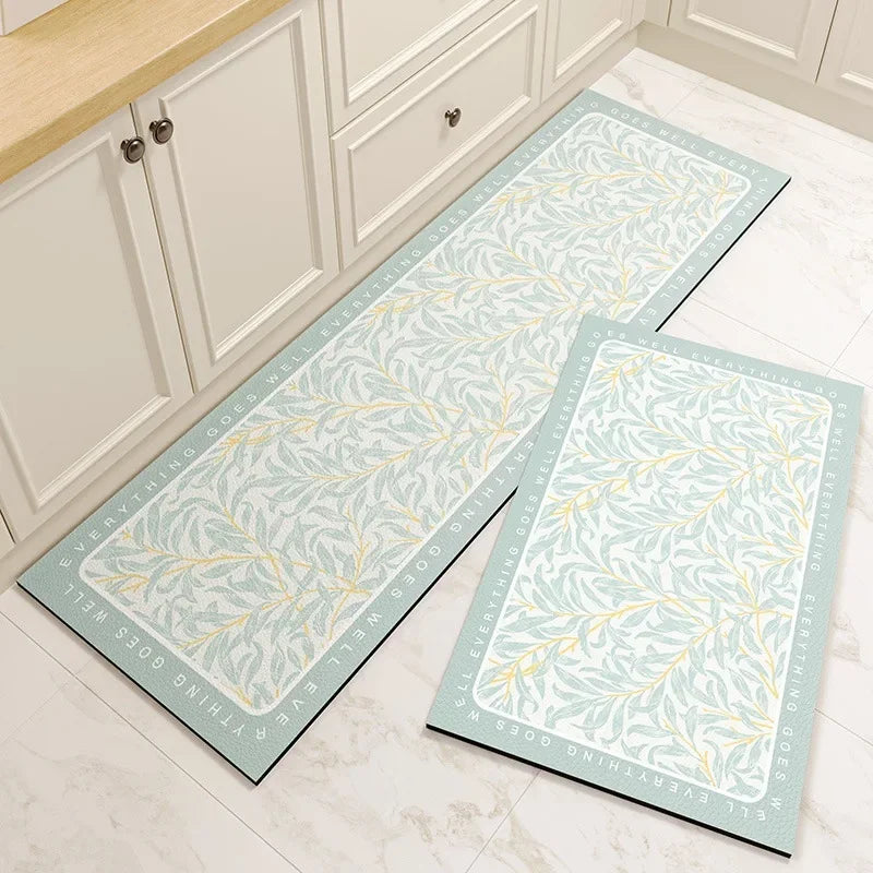 Oil-Proof Leather Kitchen Carpet - handmade