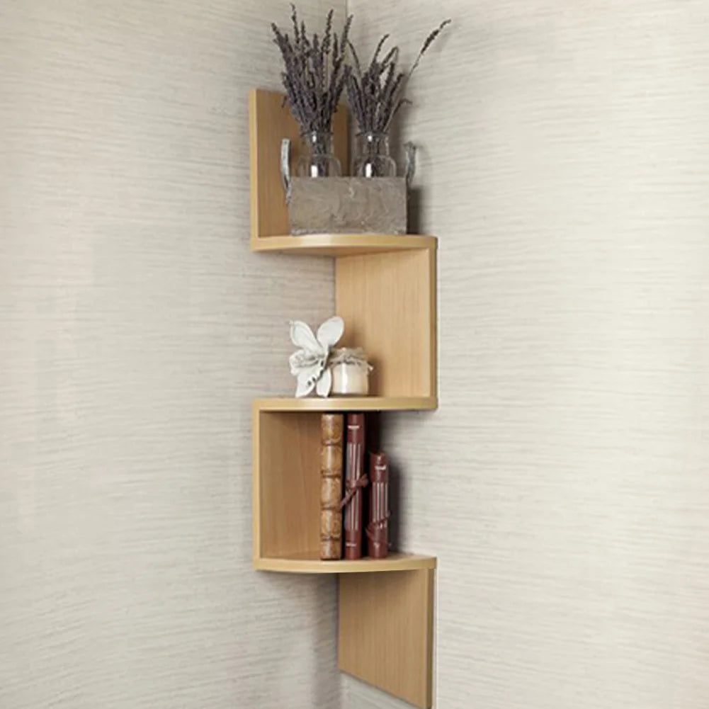 Wooden Corner Shelf - handmade
