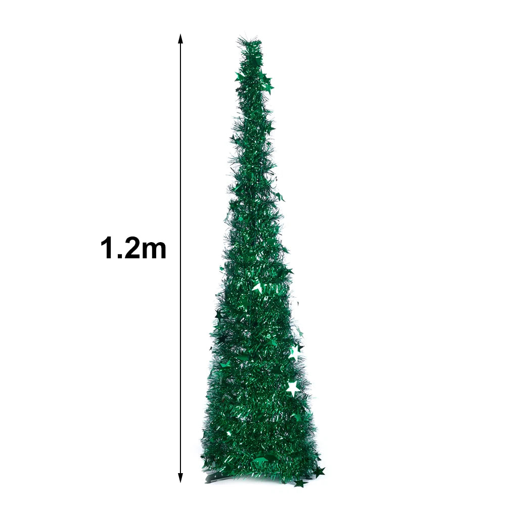 Collapsible 1.2M Pop Up Tinsel Christmas Tree - handmade