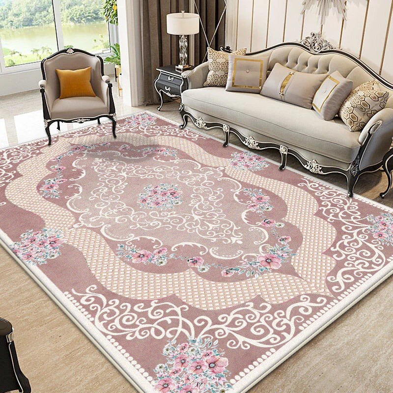 European Luxury Flower Rug - handmade