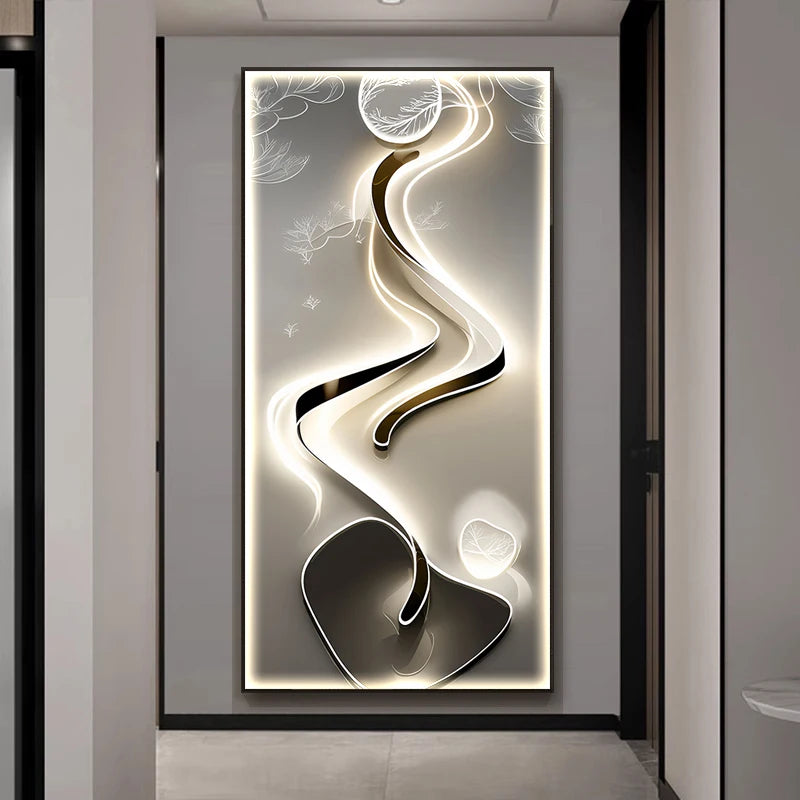 Crystal Painting LED Wall Lamp - handmade