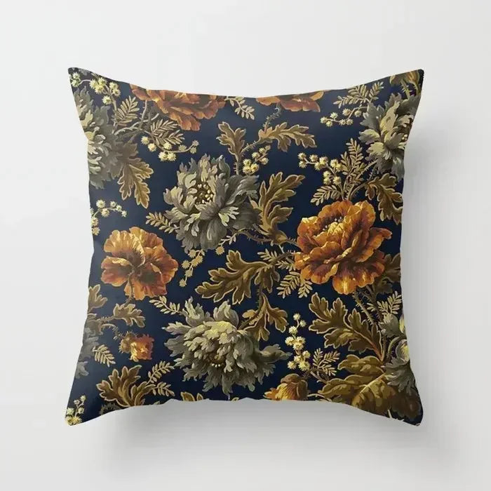 Vintage Flower Pillow Cover - handmade