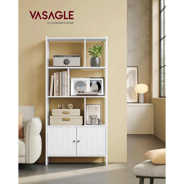 VASAGLE Large Bookshelf with Doors - handmade