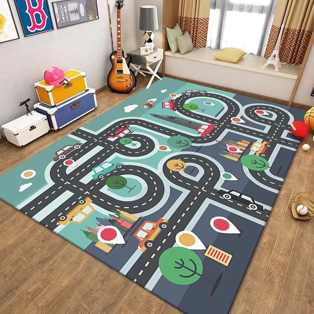 Thick Flannel Play Rug - handmade