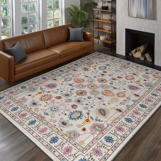 VIKAMA Vintage Persian Rug Living Room Bedroom Decorated With Soft Non-Slip Mat Home Floor Dining Lounge Large Area Carpet