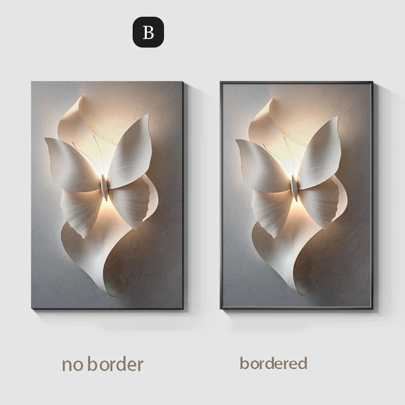 Butterfly LED Wall Mural Lamp - handmade