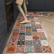 Waterproof Non-Slip Oil-Proof Leather Rug - handmade