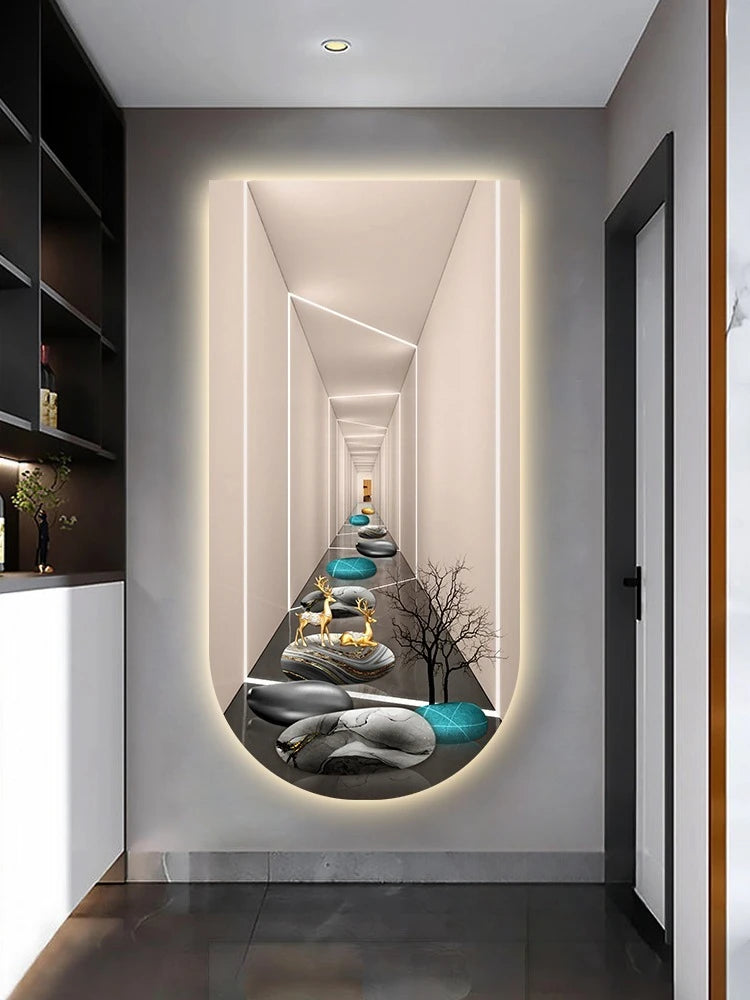 Light Luxury LED Wall Painting - handmade