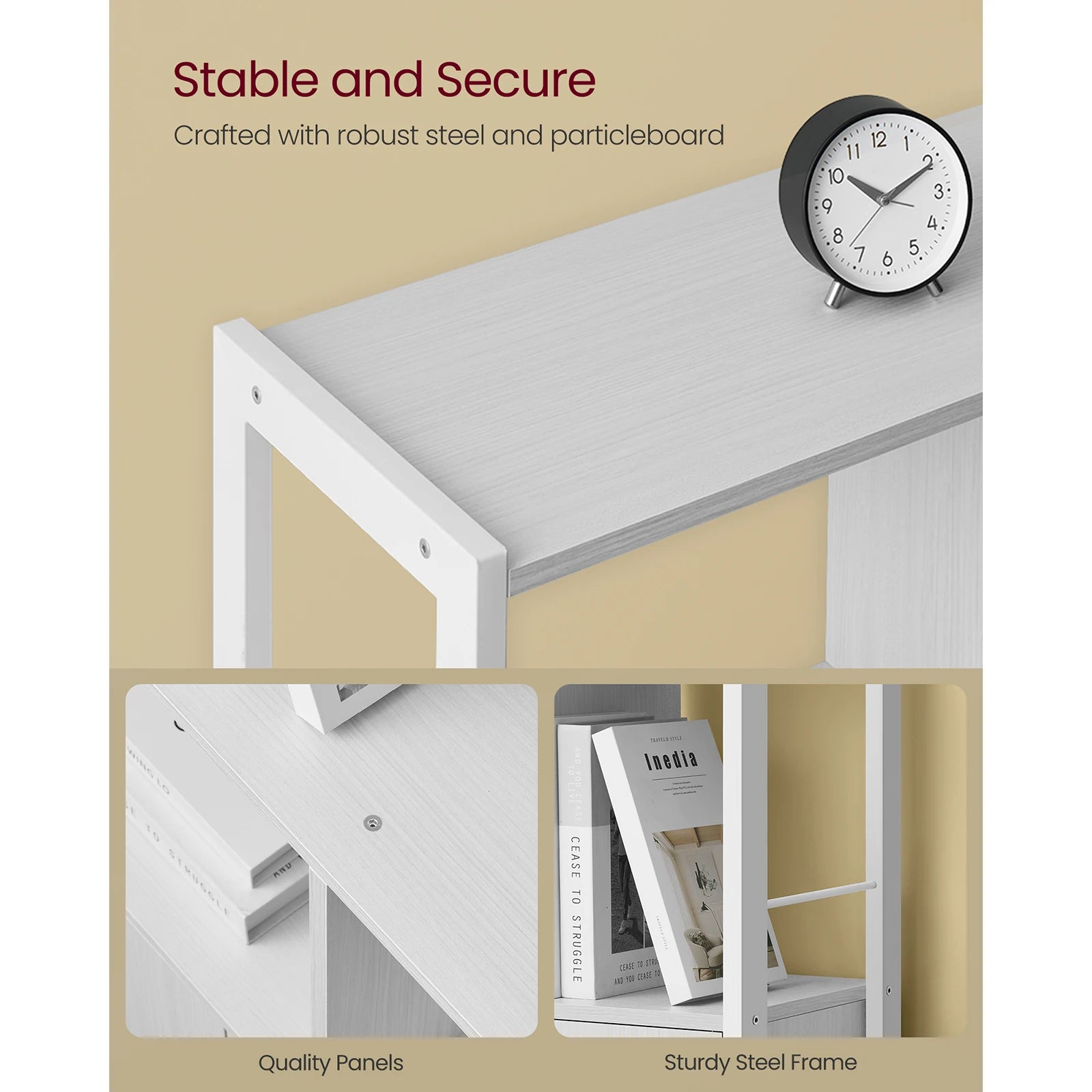 VASAGLE Large Bookshelf with Doors - handmade