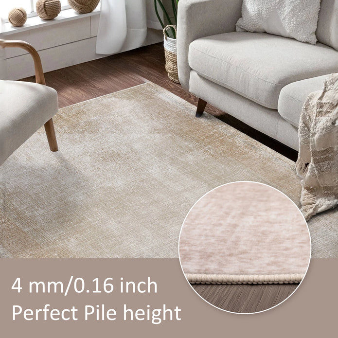 Washable Ornate Floor Rug - handmade