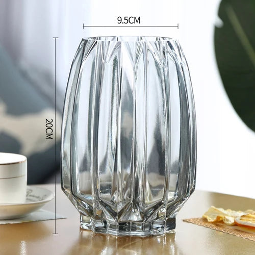Transparent Glass Vase - handmade