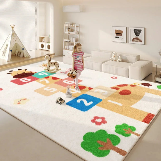 Cute Cartoon Kids Room Rug - handmade